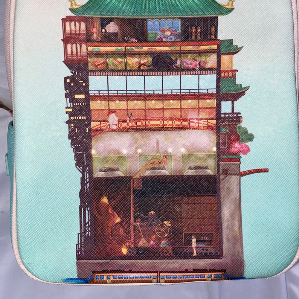Loungefly Studio Ghibli Spirited Away Bathhouse Mini Backpack Haku Chihiro - Picture 12 of 16